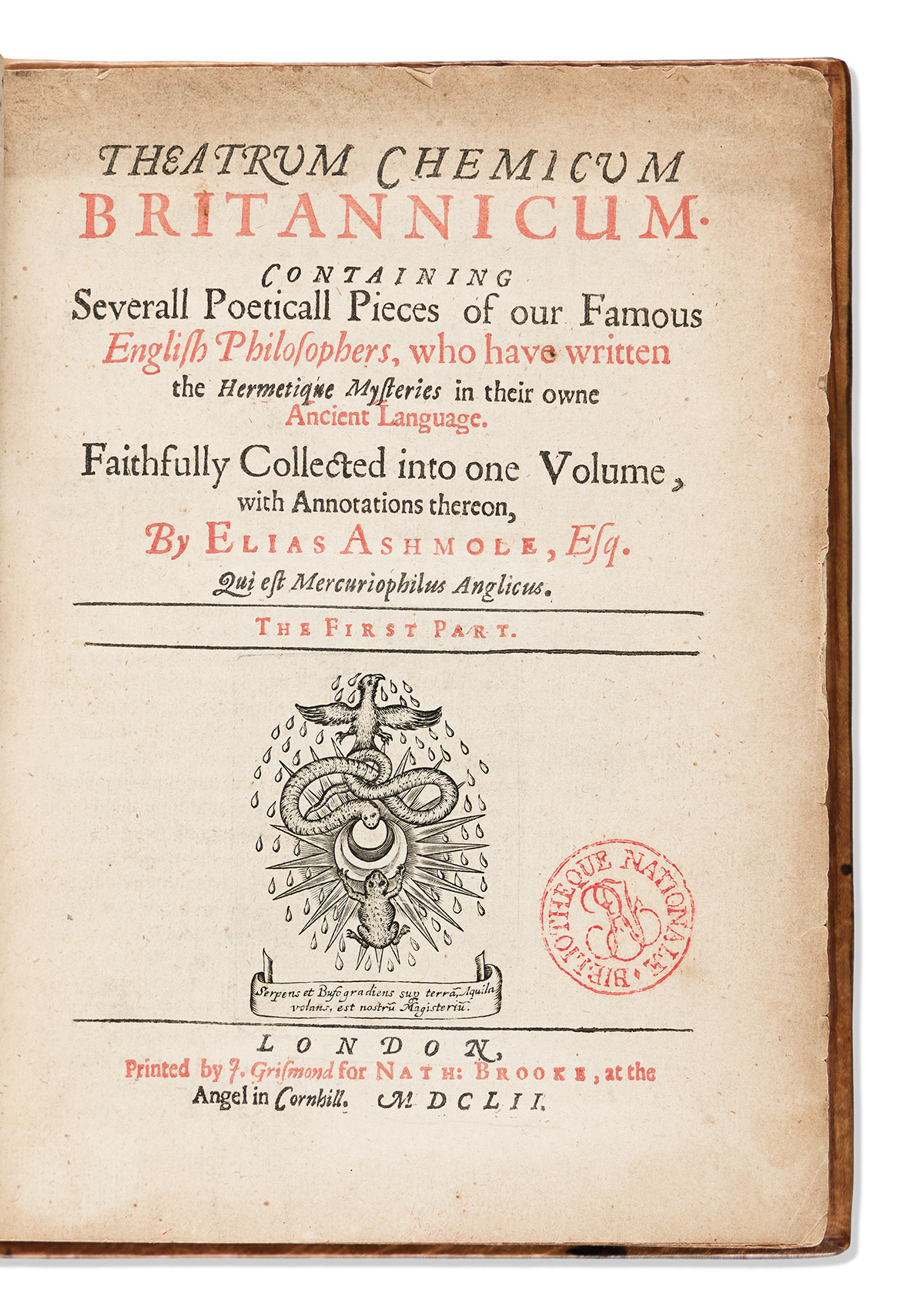 Ashmole, Elias, compiler (1617-1692) Theatrum Chemicum Britannicum. Containing Severall Poeticall Pieces of our Famous English Philosop